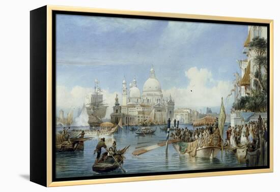 A View of Santa Maria della Salute, Venice-Alexandre Francia-Framed Premier Image Canvas