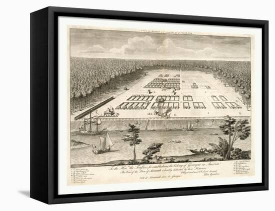 A View of Savannah, Georgia, as it Stood the 29th of March, 1734. Lithograph, USA, America-null-Framed Premier Image Canvas