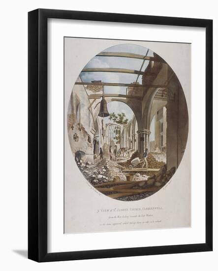 A View of St James's Church, Clerkenwell, Islington, London, 1789-Francis Jukes-Framed Giclee Print