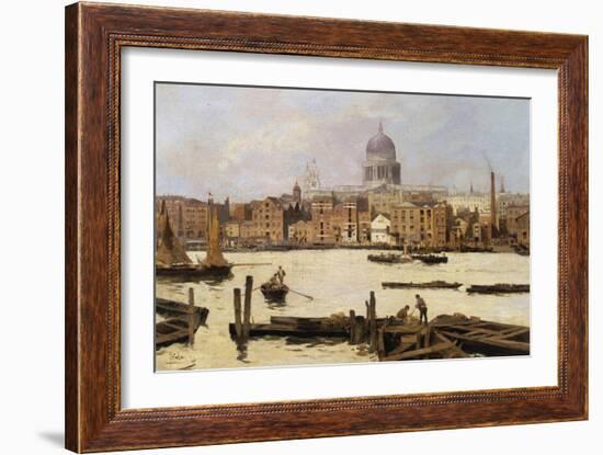 A View of St. Paul's from the Thames-Paulo Sala-Framed Giclee Print