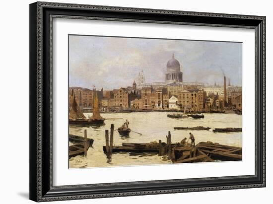 A View of St. Paul's from the Thames-Paulo Sala-Framed Giclee Print