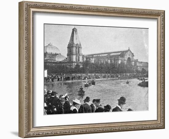 A View of the Alexandra Palace from a Corner of the Lake, Illustration from 'The King', May 25th…-English Photographer-Framed Photographic Print