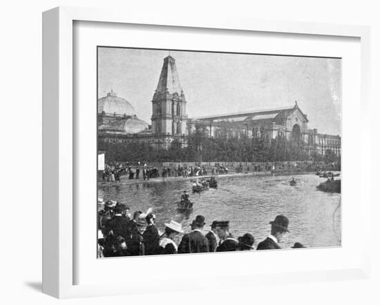 A View of the Alexandra Palace from a Corner of the Lake, Illustration from 'The King', May 25th…-English Photographer-Framed Photographic Print