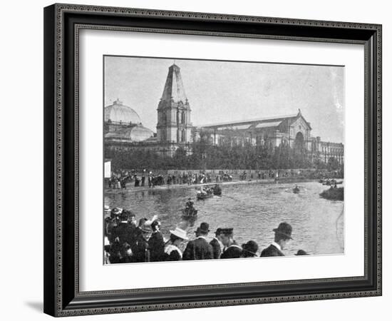 A View of the Alexandra Palace from a Corner of the Lake, Illustration from 'The King', May 25th…-English Photographer-Framed Photographic Print