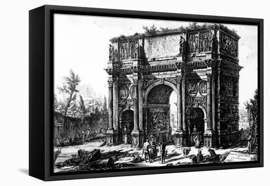 A View of the Arch of Constantine, from the 'Views of Rome' Series, C.1760-Giovanni Battista Piranesi-Framed Premier Image Canvas