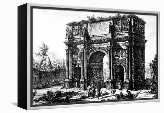 A View of the Arch of Constantine, from the 'Views of Rome' Series, C.1760-Giovanni Battista Piranesi-Framed Premier Image Canvas