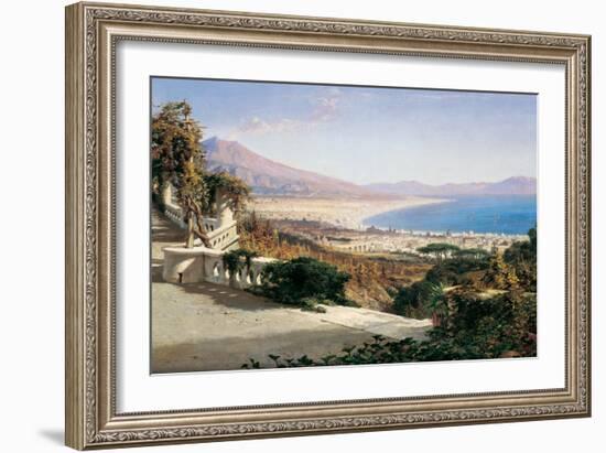 A View of the Bay of Naples-William Wyld-Framed Art Print