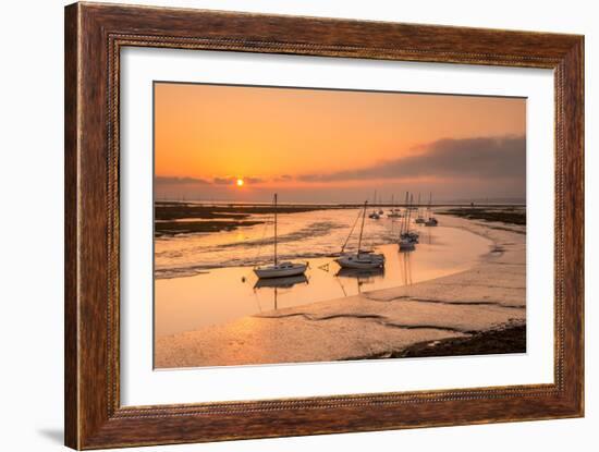 A View of the Boats from Hurst Spit-Chris Button-Framed Photographic Print