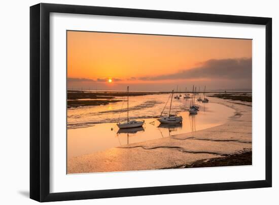 A View of the Boats from Hurst Spit-Chris Button-Framed Photographic Print