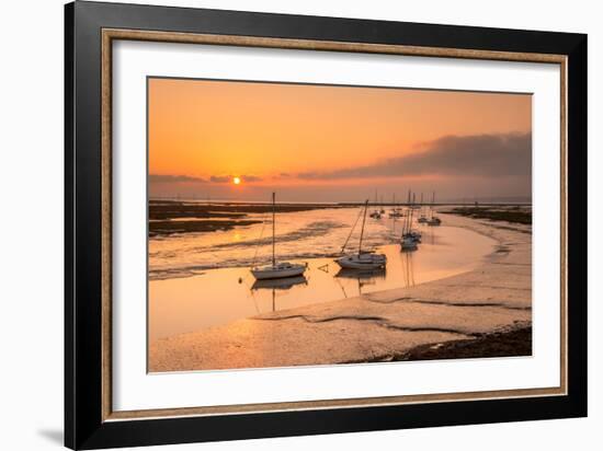 A View of the Boats from Hurst Spit-Chris Button-Framed Photographic Print