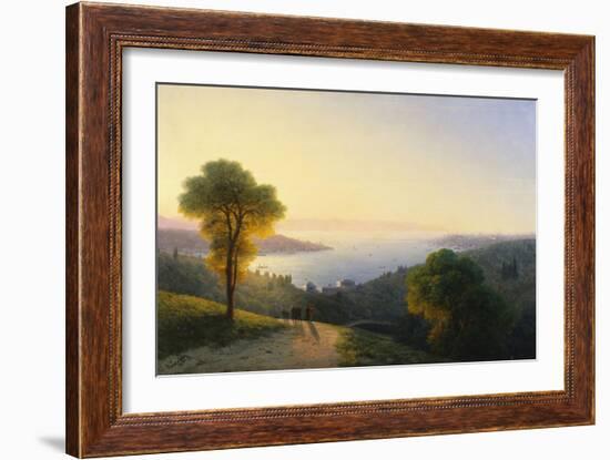 A View of the Bosphorus from the European Side Above the Palace of the Dolmabache, the Seraglio…-Ivan Konstantinovich Aivazovsky-Framed Giclee Print