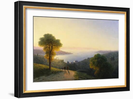 A View of the Bosphorus from the European Side Above the Palace of the Dolmabache, the Seraglio…-Ivan Konstantinovich Aivazovsky-Framed Giclee Print