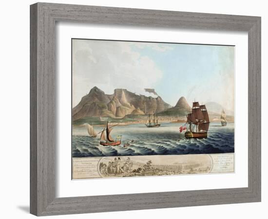 A View of the Cape of Good Hope...The Battle Previous to the Surrender...8th January 1806-William Marshall Craig-Framed Giclee Print