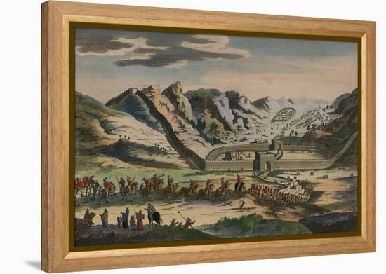 A View of the Celebrated Great Wall of China, 1782-null-Framed Premier Image Canvas