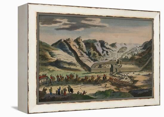 A View of the Celebrated Great Wall of China, 1782-null-Framed Premier Image Canvas