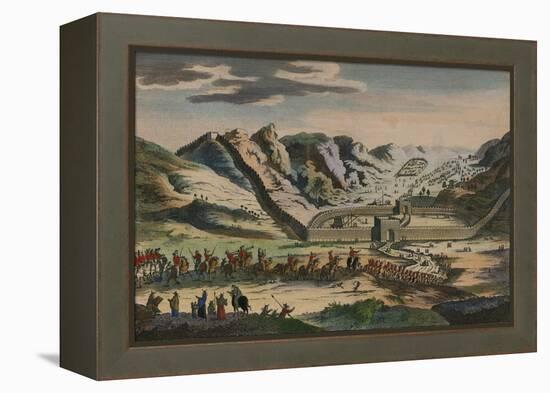 A View of the Celebrated Great Wall of China, 1782-null-Framed Premier Image Canvas