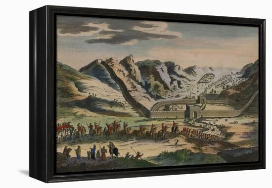 A View of the Celebrated Great Wall of China, 1782-null-Framed Premier Image Canvas