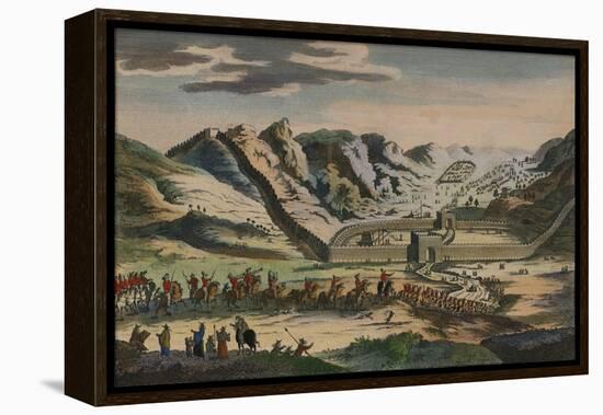 A View of the Celebrated Great Wall of China, 1782-null-Framed Premier Image Canvas