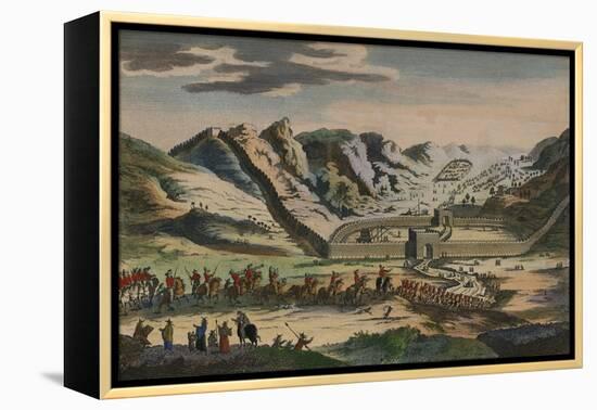 A View of the Celebrated Great Wall of China, 1782-null-Framed Premier Image Canvas