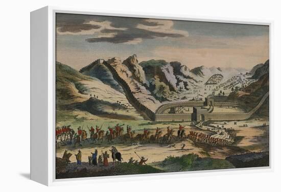 A View of the Celebrated Great Wall of China, 1782-null-Framed Premier Image Canvas