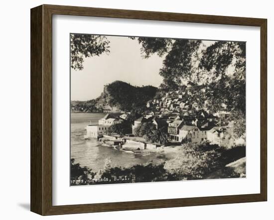 A View of the Coastal Town of St George's, Grenada, British West Indies-null-Framed Photographic Print