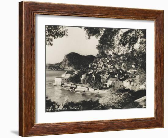 A View of the Coastal Town of St George's, Grenada, British West Indies-null-Framed Photographic Print