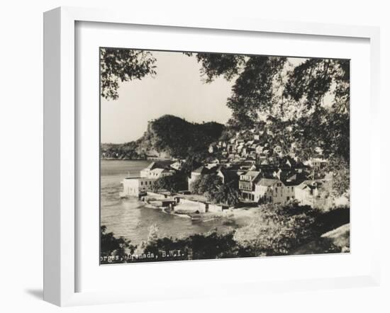 A View of the Coastal Town of St George's, Grenada, British West Indies-null-Framed Photographic Print