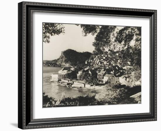 A View of the Coastal Town of St George's, Grenada, British West Indies-null-Framed Photographic Print