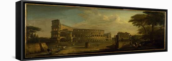 A View of the Colosseum, Rome-Giovani Paolo Panini-Framed Premier Image Canvas