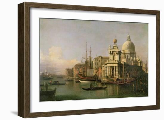 A view of the Dogana and Santa Maria della Salute-Canaletto-Framed Giclee Print