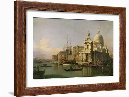 A view of the Dogana and Santa Maria della Salute-Canaletto-Framed Giclee Print