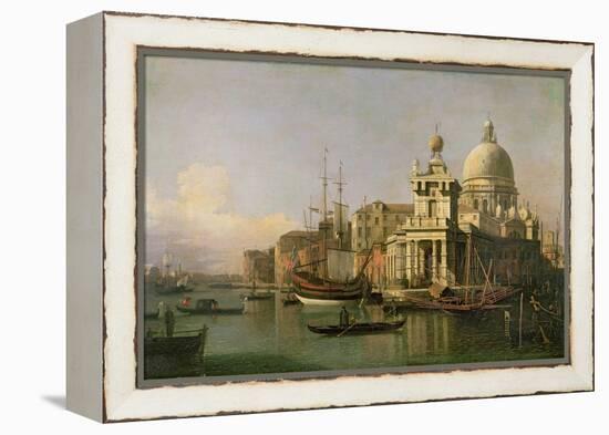 A view of the Dogana and Santa Maria della Salute-Canaletto-Framed Premier Image Canvas