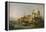 A view of the Dogana and Santa Maria della Salute-Canaletto-Framed Premier Image Canvas