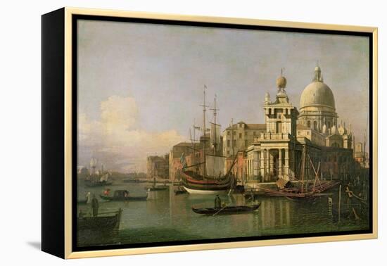 A view of the Dogana and Santa Maria della Salute-Canaletto-Framed Premier Image Canvas