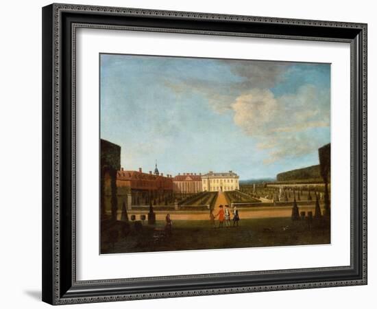 A View of the Garden and Main Parterre of Winchendon House, 1720-Peter Tillemans-Framed Giclee Print