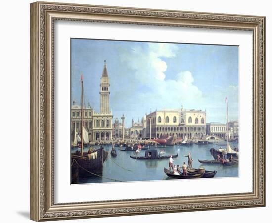 A View of the Grand Canal-Canaletto-Framed Giclee Print