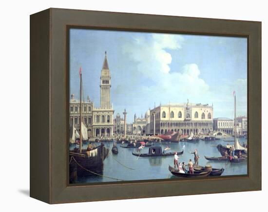 A View of the Grand Canal-Canaletto-Framed Premier Image Canvas