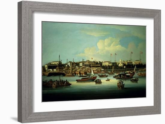 A View of the Hongs-George Chinnery-Framed Giclee Print