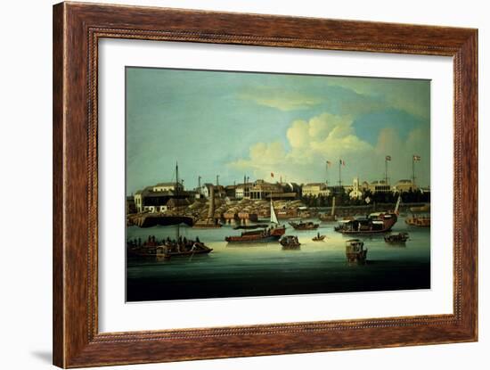 A View of the Hongs-George Chinnery-Framed Giclee Print