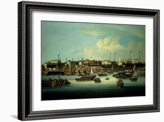 A View of the Hongs-George Chinnery-Framed Giclee Print