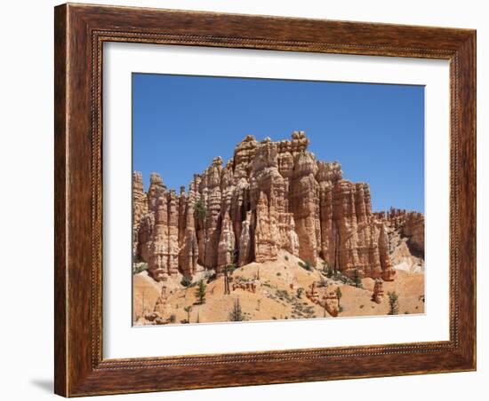 A view of the hoodoos from the Fairyland Trail in Bryce Canyon National Park, Utah-Michael Nolan-Framed Photographic Print