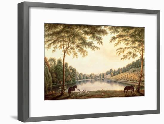 A View of the Lake and Ruins of the Abbey at Painshill, Surrey-G. Barrett-Framed Giclee Print