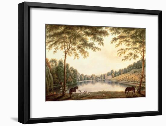 A View of the Lake and Ruins of the Abbey at Painshill, Surrey-G. Barrett-Framed Giclee Print