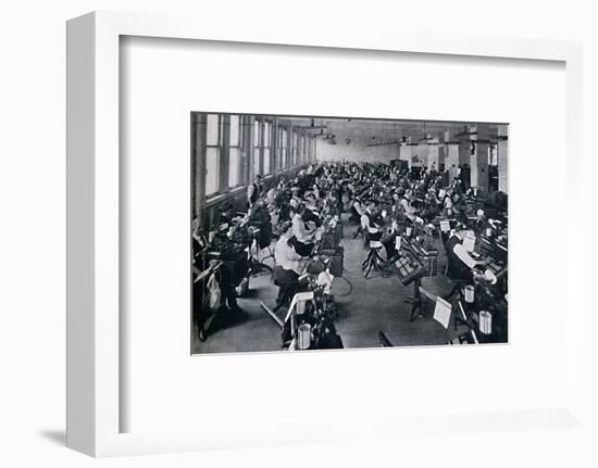 'A View of the Largest Battery of Composing Machines in the World', 1916-Unknown-Framed Photographic Print