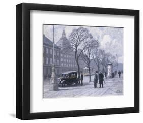 A View of the Magasin du Nord from the Holmens Kanal-Paul Fischer-Framed Giclee Print