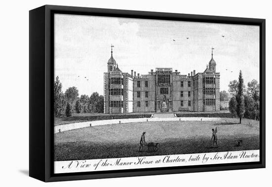 A View of the Manor House at Charlton, Built by Sir Adam Newton-null-Framed Premier Image Canvas