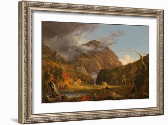 A View of the Mountain Pass Called the Notch of the White Mountains (Crawford Notch), 1839 (Oil on-Thomas Cole-Framed Giclee Print