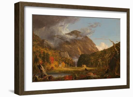 A View of the Mountain Pass Called the Notch of the White Mountains (Crawford Notch), 1839 (Oil on-Thomas Cole-Framed Giclee Print