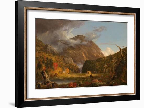 A View of the Mountain Pass Called the Notch of the White Mountains (Crawford Notch), 1839 (Oil on-Thomas Cole-Framed Giclee Print