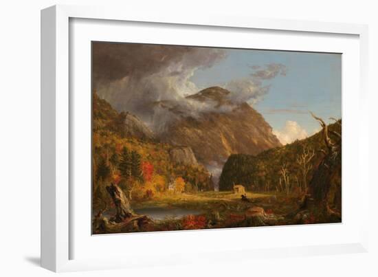 A View of the Mountain Pass Called the Notch of the White Mountains (Crawford Notch), 1839 (Oil on-Thomas Cole-Framed Giclee Print